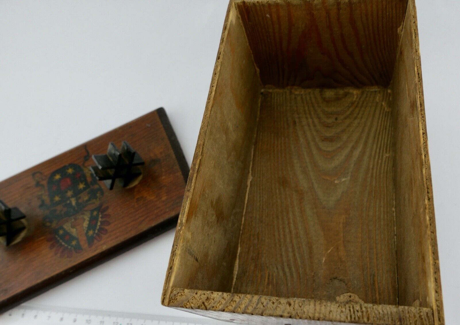 Antike um 1900 Holz Schatulle Box Münchner Kindl 18x11 cm Bayern München - Antikhandel-Stuttgart