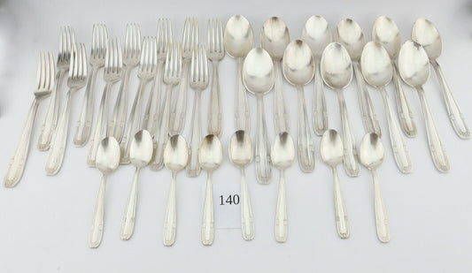 32 Tlg Art Deco 1930er Couverts DIXI 84G 18G cutlery Besteck Gabel Löffel - Antikhandel-Stuttgart