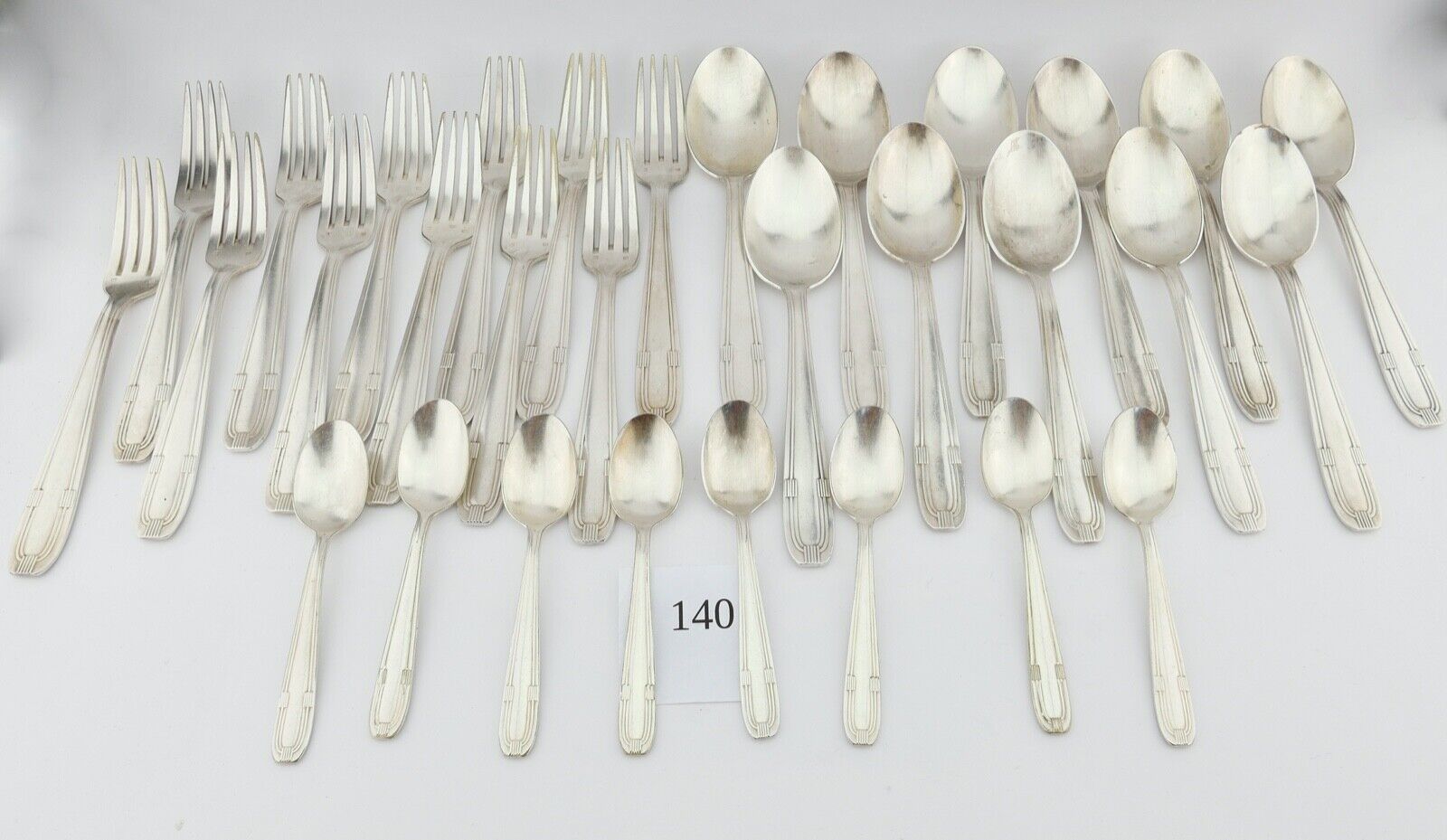 32 Tlg Art Deco 1930er Couverts DIXI 84G 18G cutlery Besteck Gabel Löffel - Antikhandel-Stuttgart