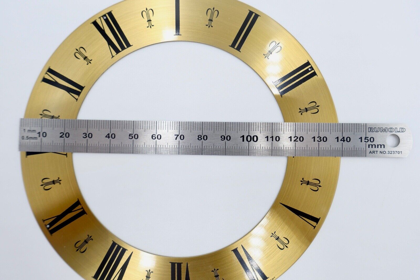 18x Zifferblatt Zahnreif Ø 140 mm NEU Messing für Kaminuhr Wanduhr Regulator usw - Antikhandel-Stuttgart