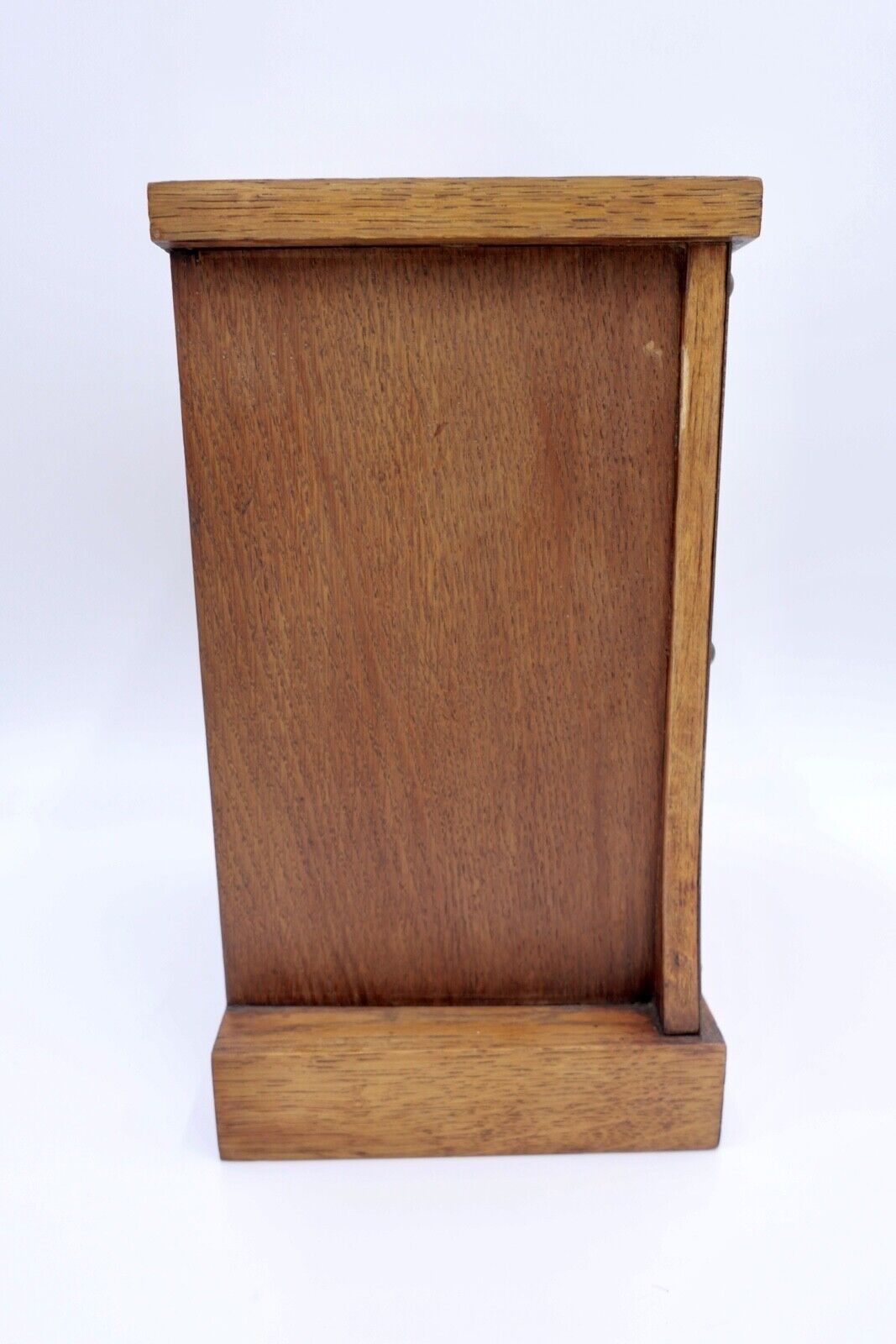 alte Kaminuhr mit modernerem Uhrwerk Holz Messing ODO 151 - 071 - Antikhandel-Stuttgart