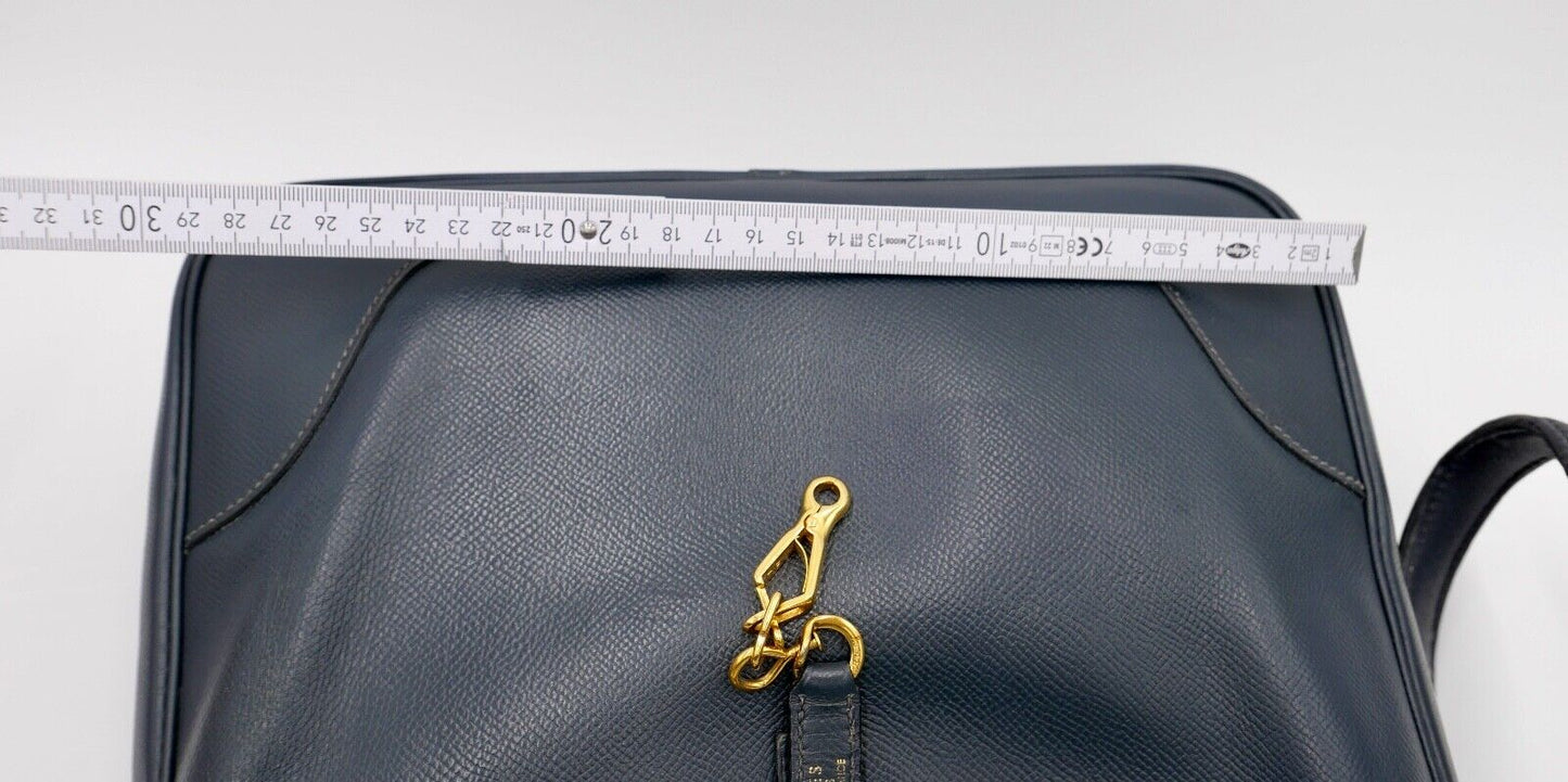 Original HERMÈS HERMES Paris Vintage Marine Blau Leder Damen Handtasche 30x30cm - Antikhandel-Stuttgart