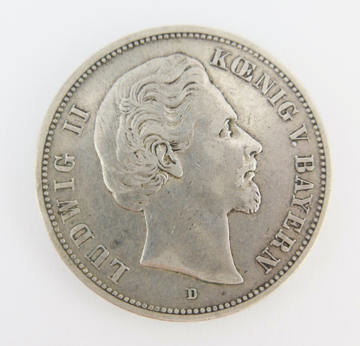 Bayern 5 Mark 1876 D J. Jäger 42 Ludwig II. 1864-1886 Erhaltung : sehr schön - Antikhandel-Stuttgart