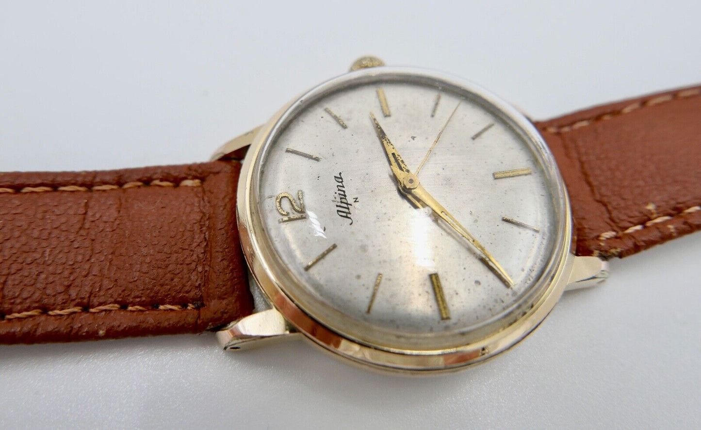 ALPINA STANDARD Cal. 598E Herren Armbanduhr vergoldet 1960er Vintage - Antikhandel-Stuttgart