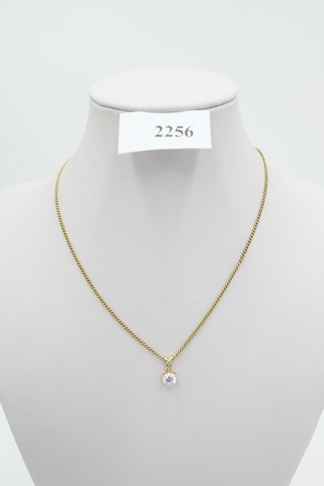 DQCZ Anhänger mit Zirkonia 585 / 14K Gold Gelbgold - Antikhandel-Stuttgart