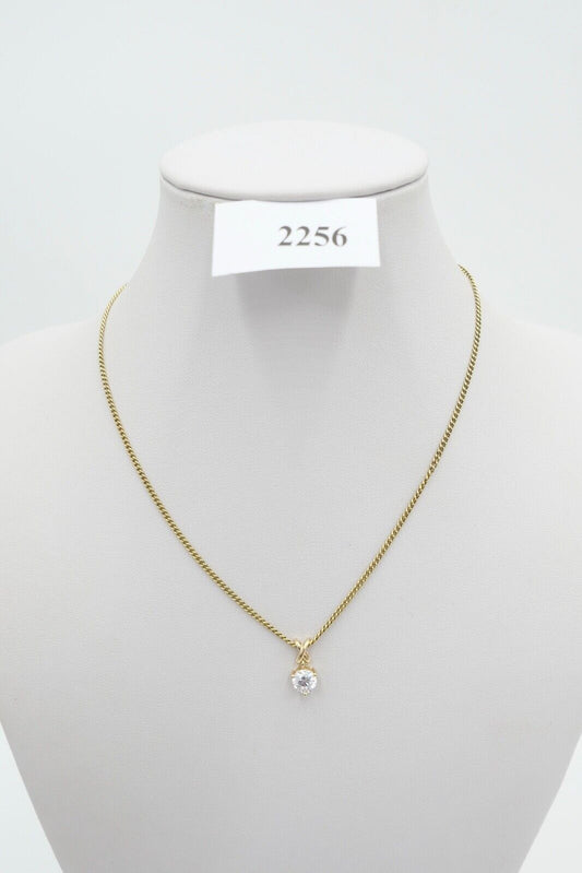 DQCZ Anhänger mit Zirkonia 585 / 14K Gold Gelbgold - Antikhandel-Stuttgart