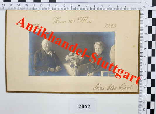 Menükarte Goldene Hochzeit & 50 jähriges Geschäfts Jubiläums 1925 EDUARD STERN - Antikhandel-Stuttgart