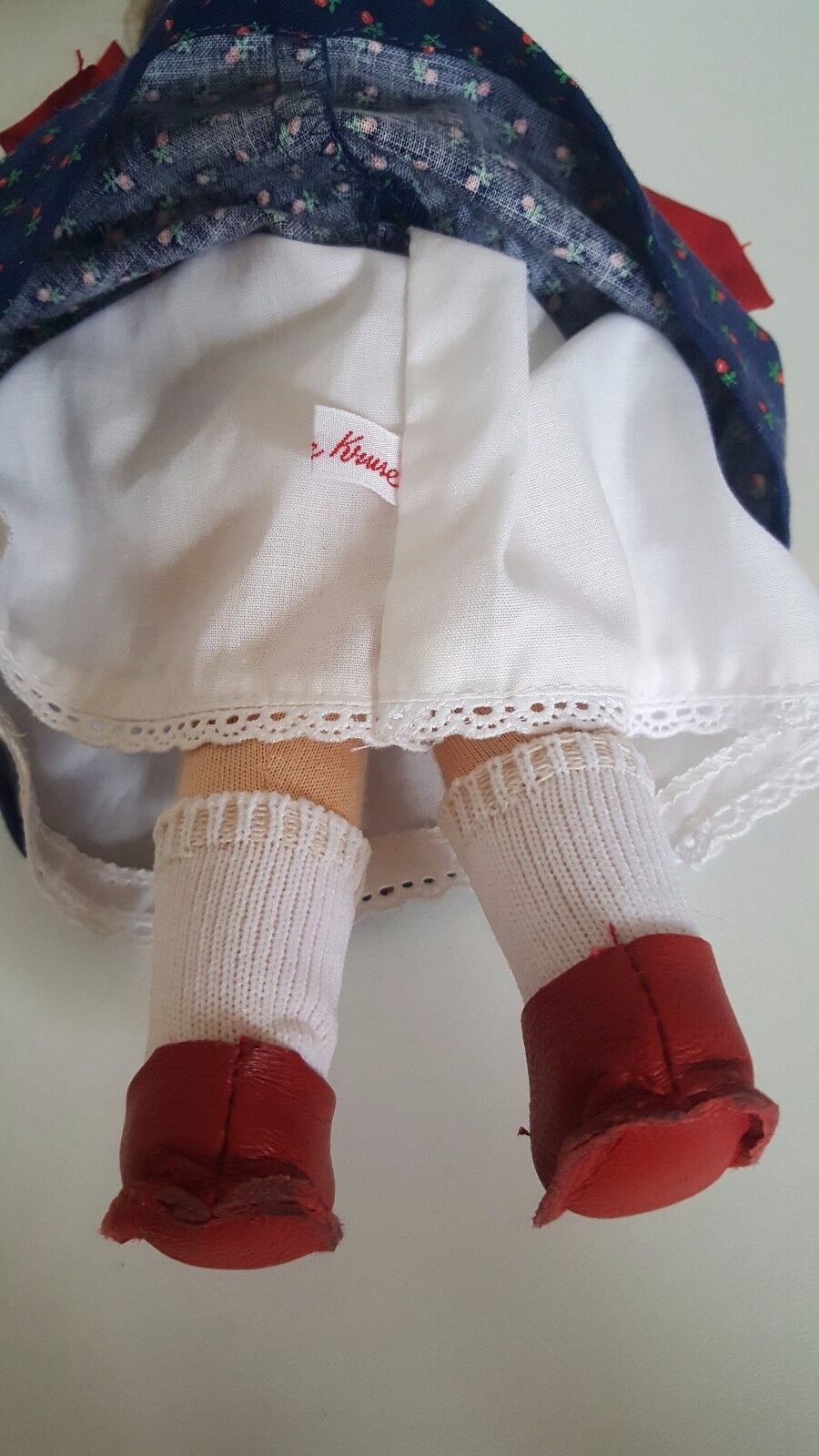 Alte Käthe Kruse Puppe verm. BETTINA Kaethe 26 cm Däumlinchen Braune Augen Zopf - Antikhandel-Stuttgart