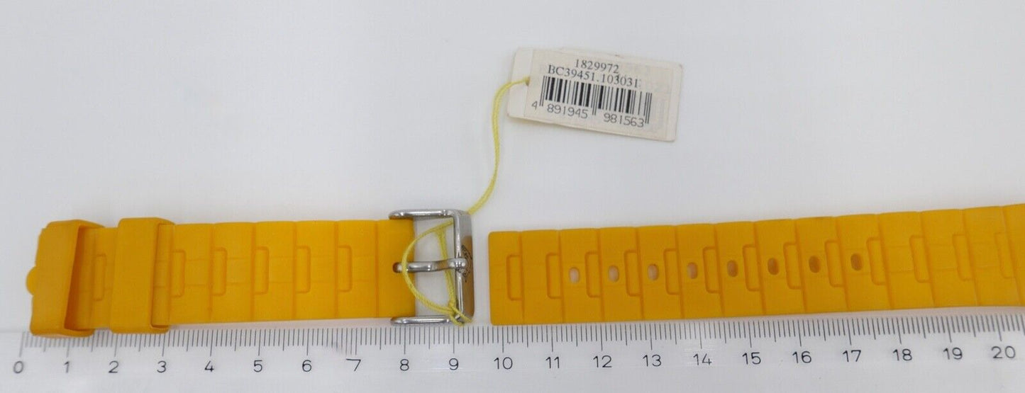 BARRACUDA by Bulova Diver Taucher Gelb 20 mm Gummi Uhrenband Armband NEU - Antikhandel-Stuttgart