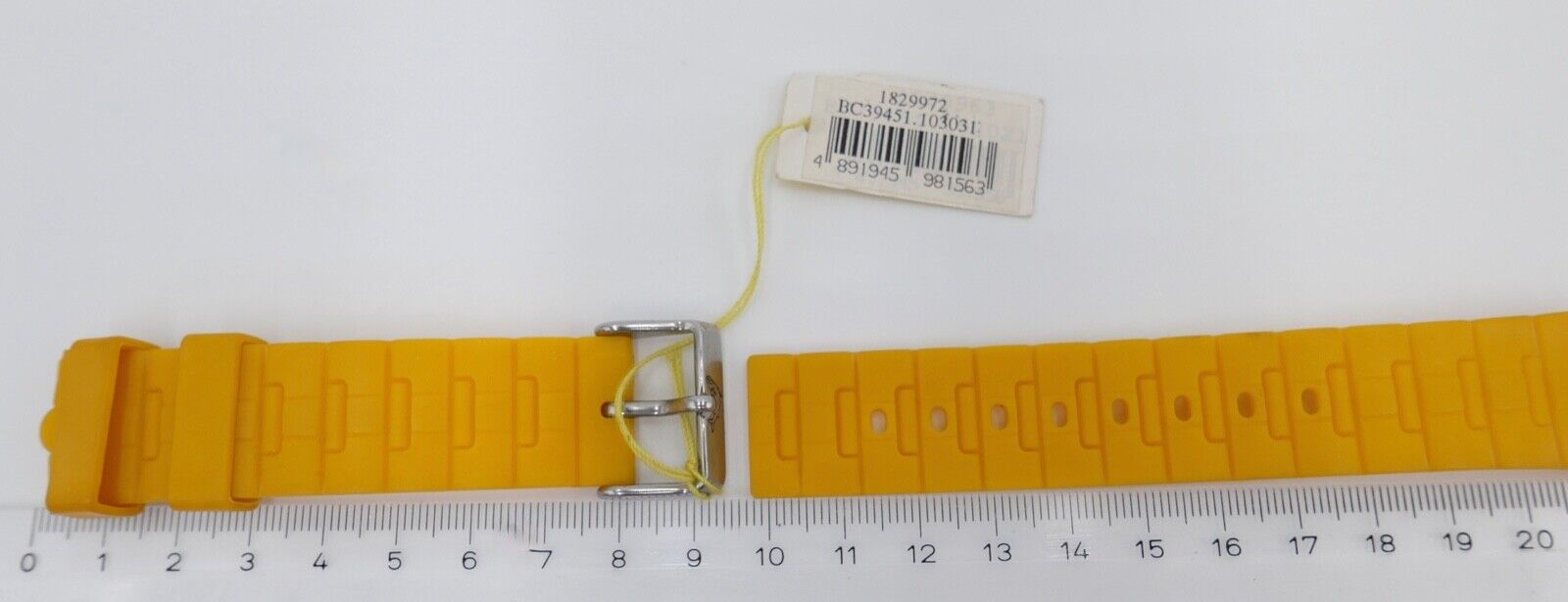 BARRACUDA by Bulova Diver Taucher Gelb 20 mm Gummi Uhrenband Armband NEU - Antikhandel-Stuttgart