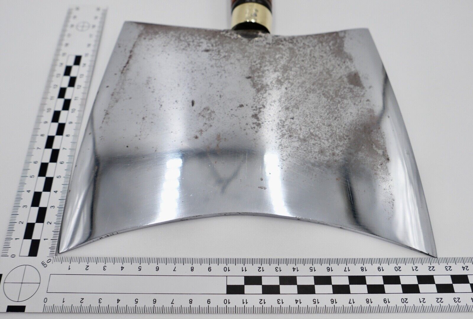 altes Fleischerbeil Metzgerbeil Doppelspalter H. AILE STUTTGART BAD CANNSTATT - Antikhandel-Stuttgart