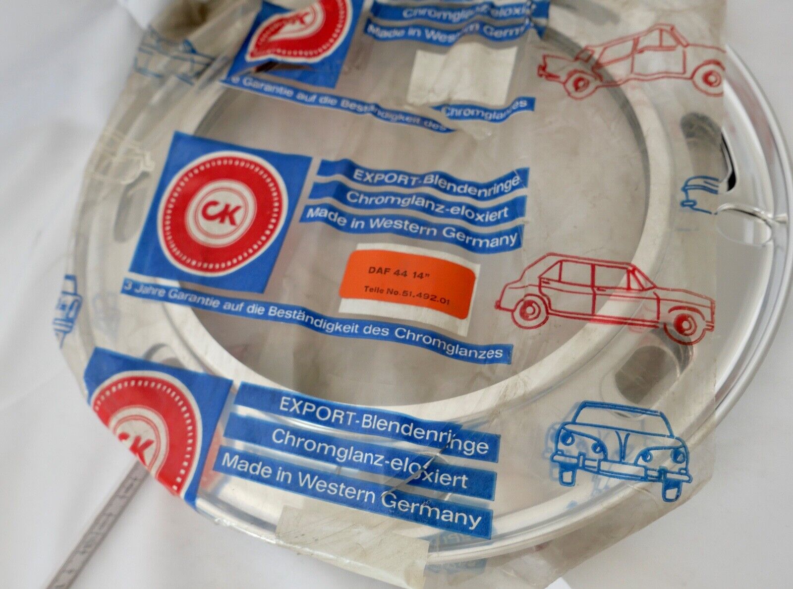 1 Satz DAF 44 14 Blendenringe Radblenden NEU Radkappen Teile No. 51.492.01 - Antikhandel-Stuttgart