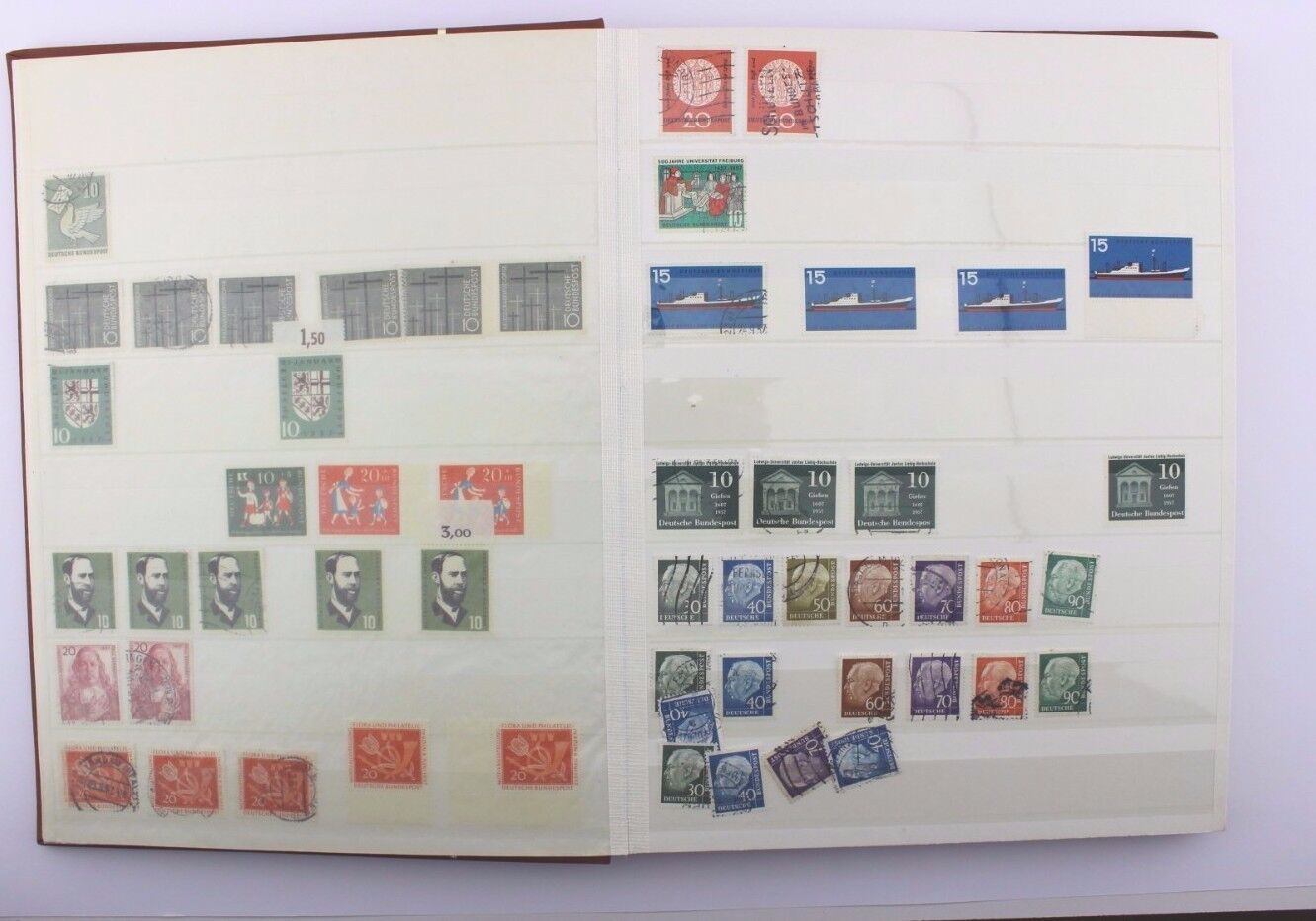 Briefmarken Album Collection stamps BRD Deutschland 1949 - 1968 Posthorn usw TOP - Antikhandel-Stuttgart