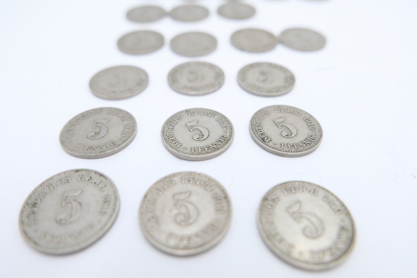 46x 5 Pfennig 1906 - 1914 A D F G großer Adler Jäger J.12 ss - stg - Antikhandel-Stuttgart