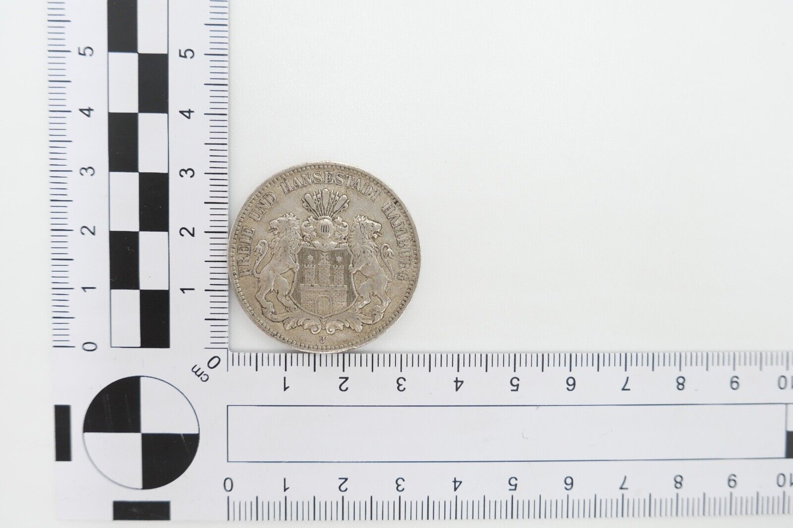 3 Mark 1909 J Jäger J.64 VZ-STG Freie und Hansestadt Hamburg Silber - Antikhandel-Stuttgart