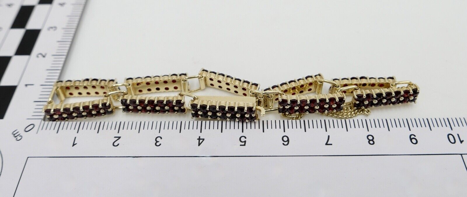 1980er Jahre Glieder Armband Böhmen Grant Gold 585 14K - Antikhandel-Stuttgart