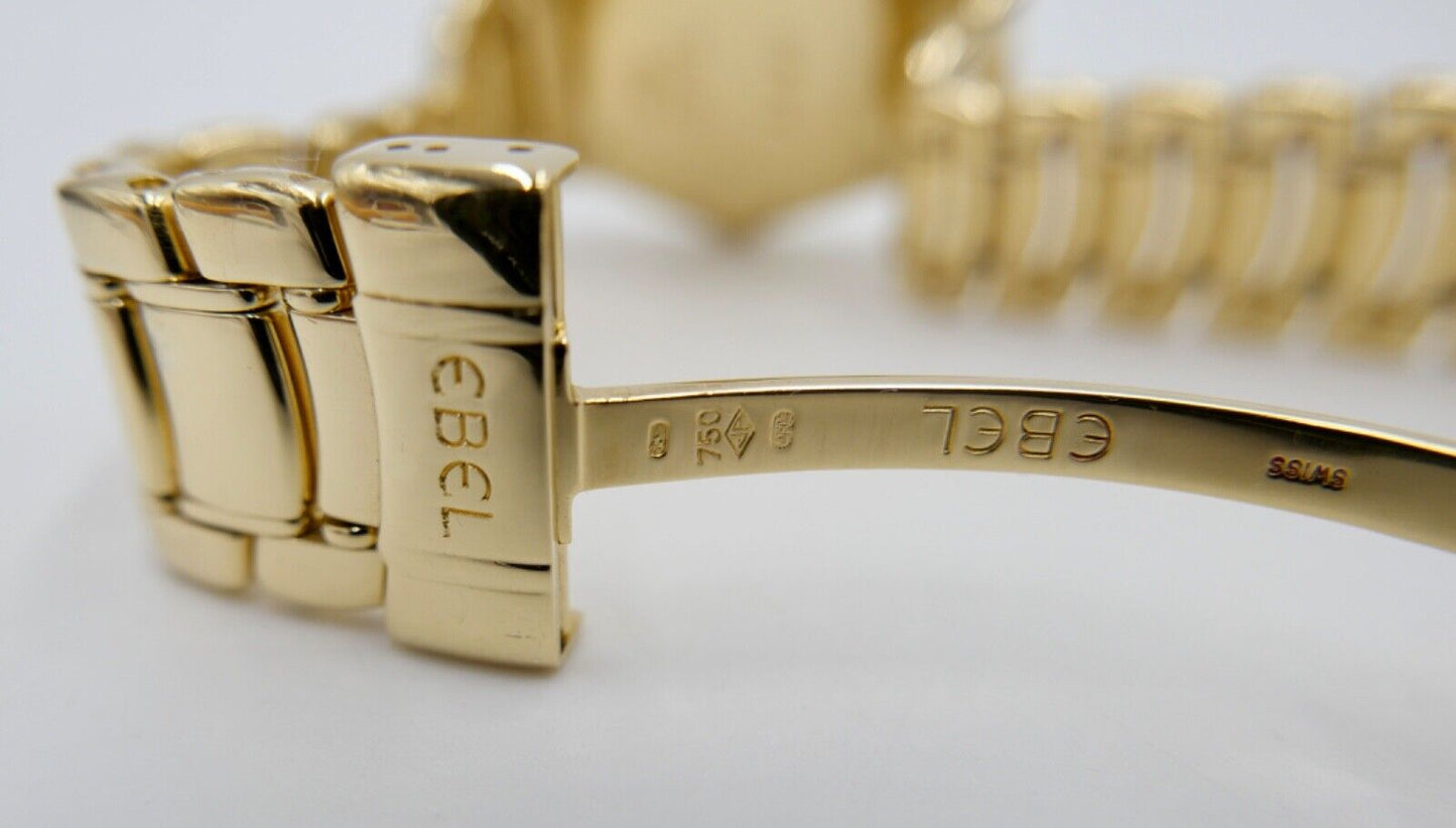 EBEL 1911 Herren Damen Unisex Uhr 750 18K Vollgold 139,9 Gramm Ø 35mm Ref 887902 - Antikhandel-Stuttgart