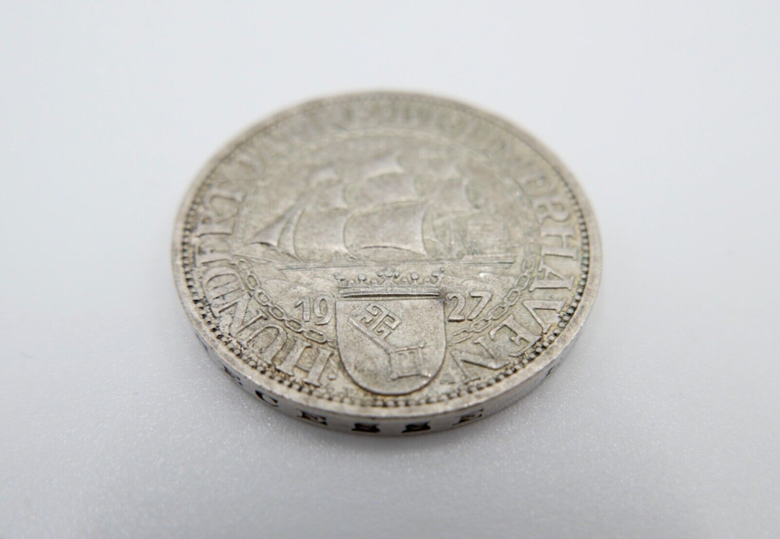 3 Mark Silber 1927 A 100 Jahre Bremerhaven Silbermünze Jäger J.325 - Antikhandel-Stuttgart