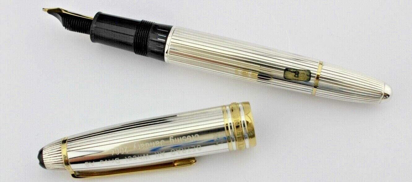 MONTBLANC Kolbenfüller Solitaire Le Grand MEISTERSTÜCK 1468 Silber GETRAG WHEEL - Antikhandel-Stuttgart