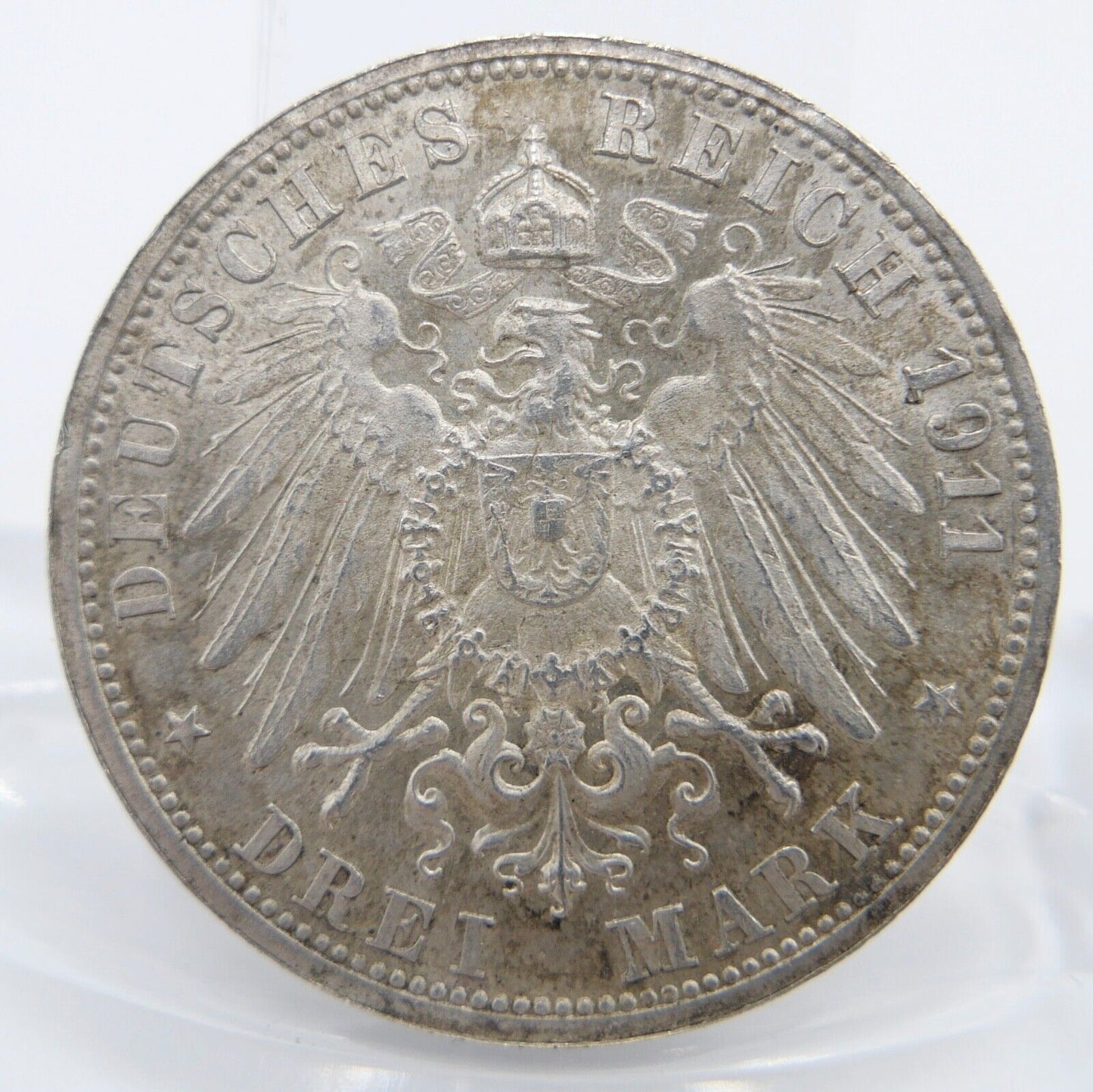 Jaeger J. 177b 3 Mark Württemberg Silber-Hochzeit Wilhelm II. Charlotte 1911 F - Antikhandel-Stuttgart