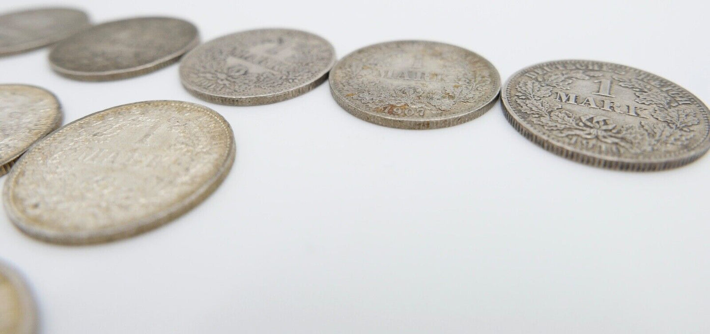 11x 1 Mark Deutsches Reich 1901-1915 A D E Jäger J.17 VZ-STG - Antikhandel-Stuttgart