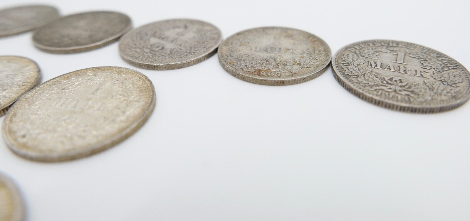 11x 1 Mark Deutsches Reich 1901-1915 A D E Jäger J.17 VZ-STG - Antikhandel-Stuttgart