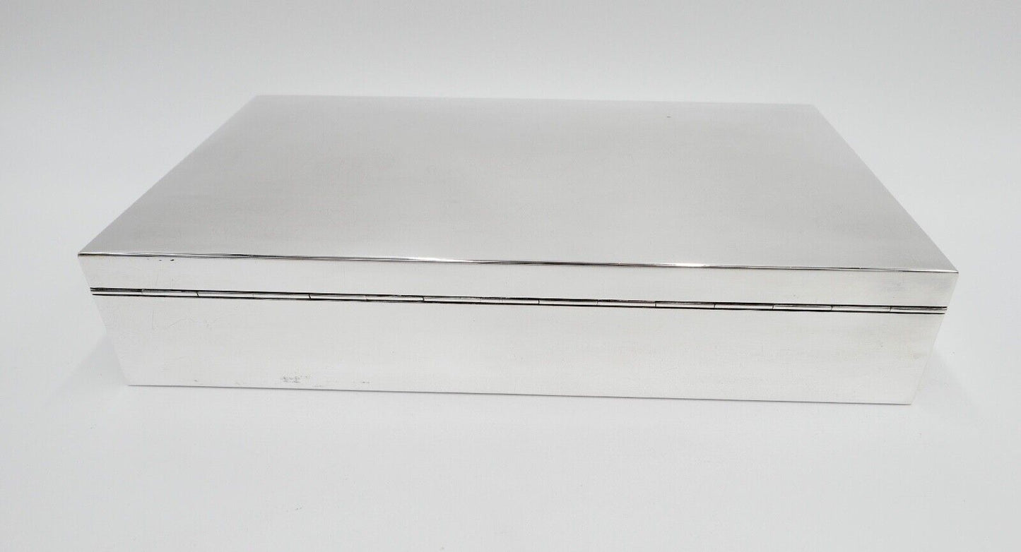 Zigarren Box Dose Kiste 835 S.F. Silber " C&A DINKELACKER " von Weihnachten 1950 - Antikhandel-Stuttgart