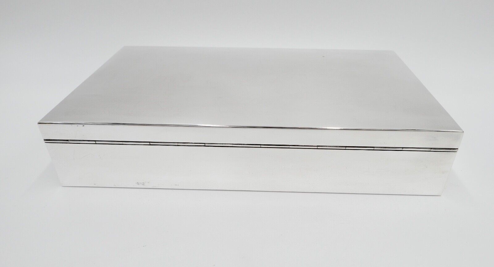 Zigarren Box Dose Kiste 835 S.F. Silber " C&A DINKELACKER " von Weihnachten 1950 - Antikhandel-Stuttgart