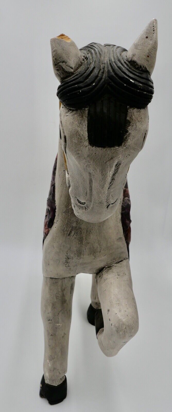 Altes massives Holzpferd 51x49 cm vermutlich Unikat 4,5 Kg - Antikhandel-Stuttgart