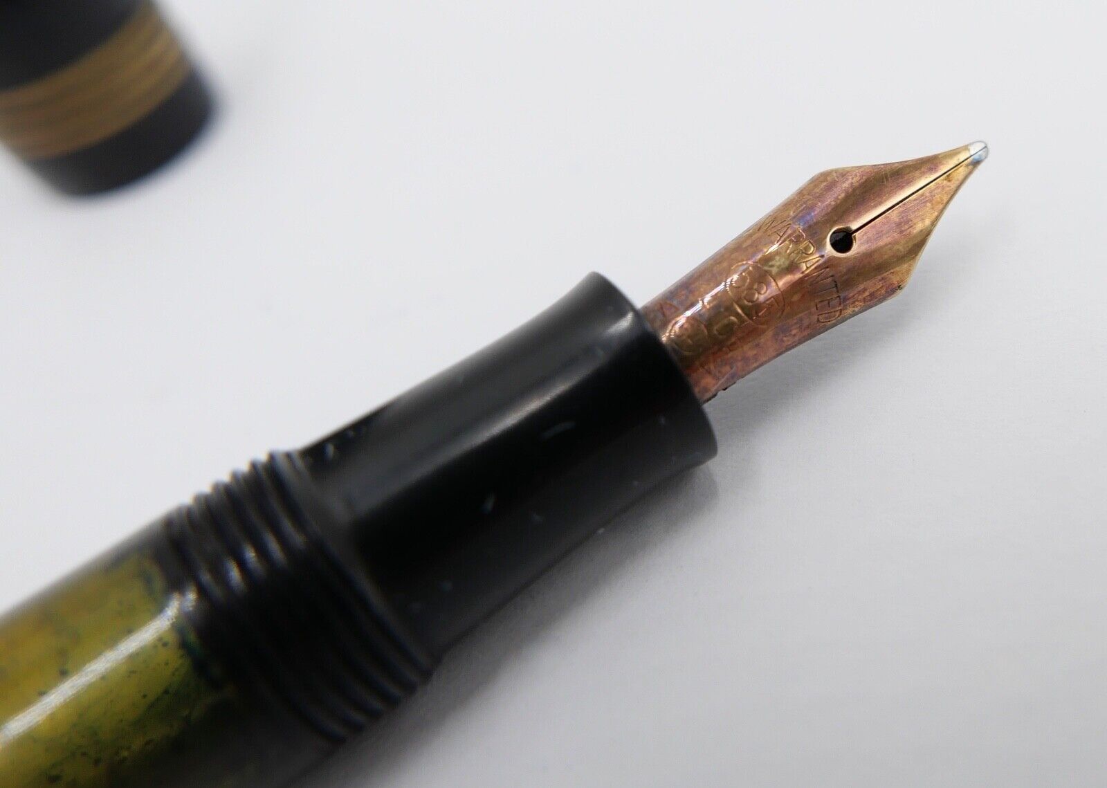 Vintage Füllfederhalter Füller REFORM schwarz Gold 14Ct / 585 Gold Feder 54 - Antikhandel-Stuttgart