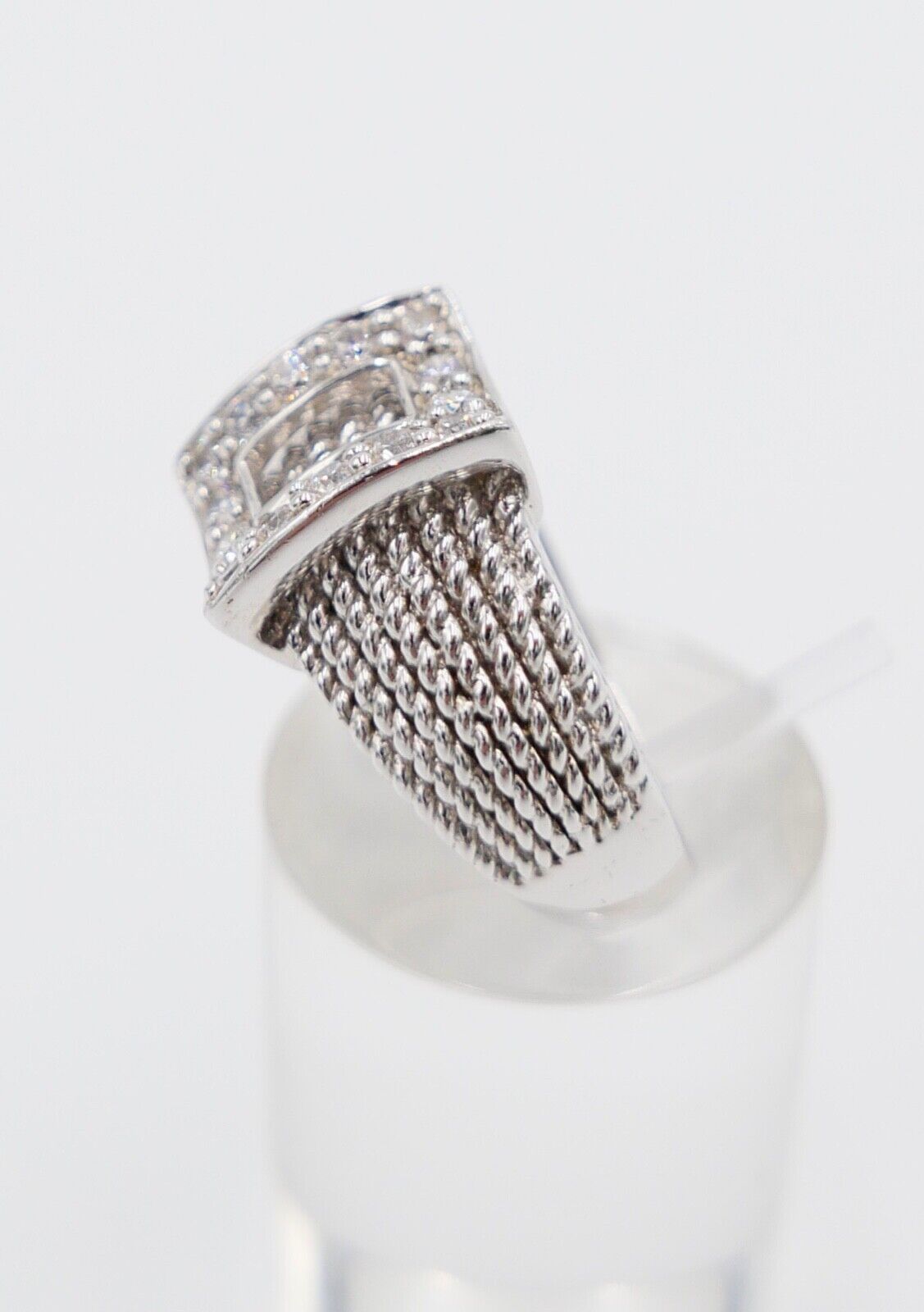 Seltener Silber Ring 925 mit Zirkonia silver größe 57 - Antikhandel-Stuttgart