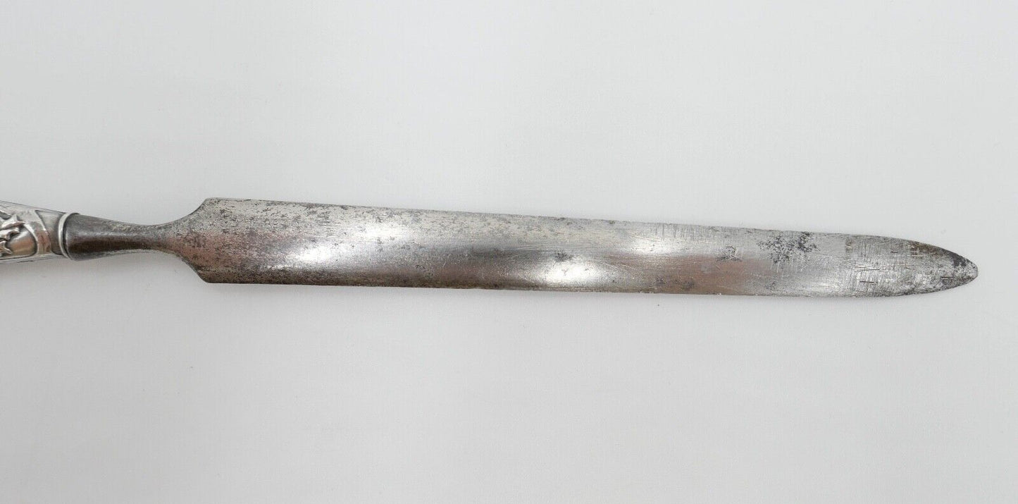 um 1900 Silberner Brieföffner Weinreben Silber 800 - Antikhandel-Stuttgart