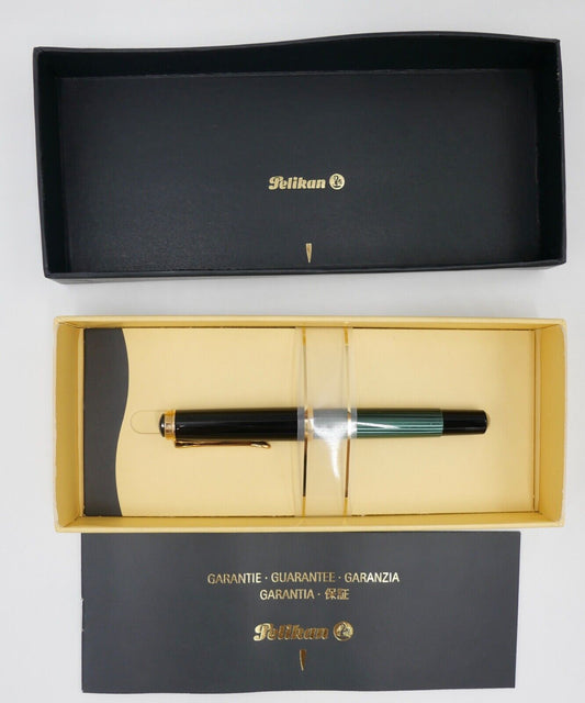NEU PELIKAN R400 Souverän Kugelschreiber Rollerball grün Gold W. Germany - Antikhandel-Stuttgart