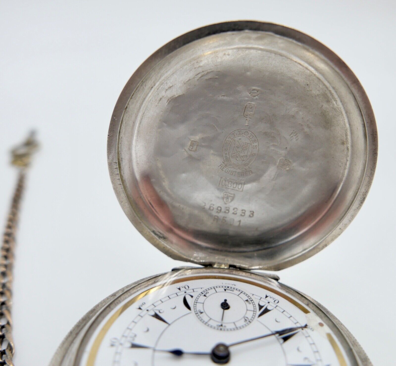 Antike Savonette Taschenuhr K. Serkisoff & Co 800 Silber Constantinople BILLODES - Antikhandel-Stuttgart