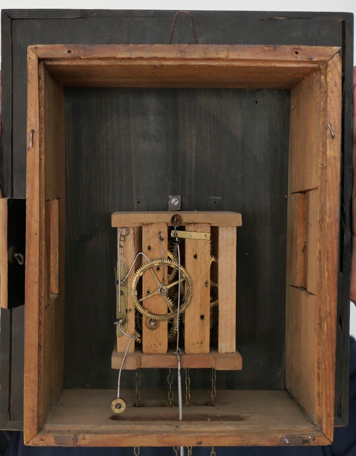 BIEDERMEIER antike Rahmenuhr Bilderuhr Wanduhr Portrait Frauen römische Ziffern - Antikhandel-Stuttgart