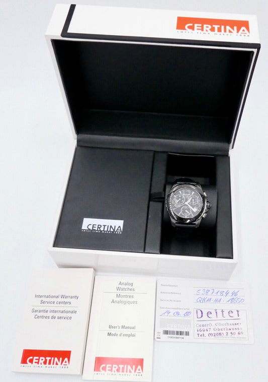 Certina DS FIRST Chrono Ref 538718446 Quartz 100m Damenuhr FULL SET aus 2010 - Antikhandel-Stuttgart