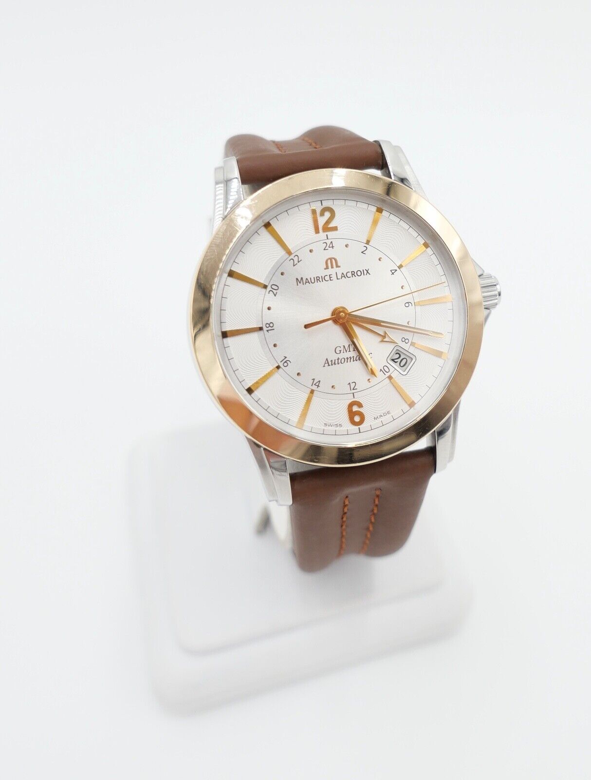 Maurice Lacroix Pontos PT 6068 GMT Automatic 18K / 750 Gold Armbanduhr Watch - Antikhandel-Stuttgart