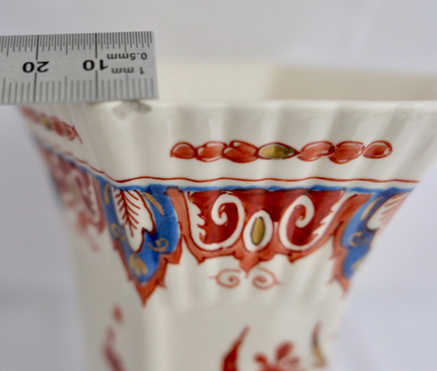 Alter Delft Pijnacker 526 Vase 18 cm ACD CB Niederlande 1957