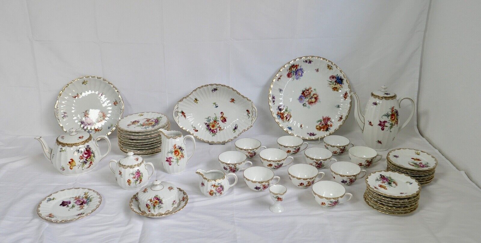 49 Tlg Kaffee Tee Service Württemberg 2188 Porzellan Bauer & Pfeiffer Schorndorf - Antikhandel-Stuttgart