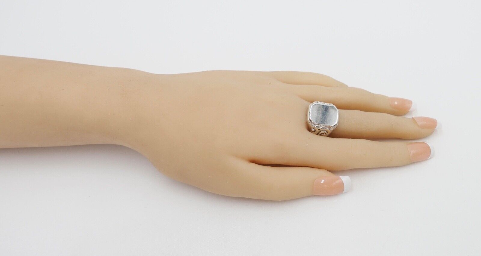 Alter JUGENDSTIL Siegelring Herrenring 835 Silber Gr. 62 ohne Siegelgravur - Antikhandel-Stuttgart