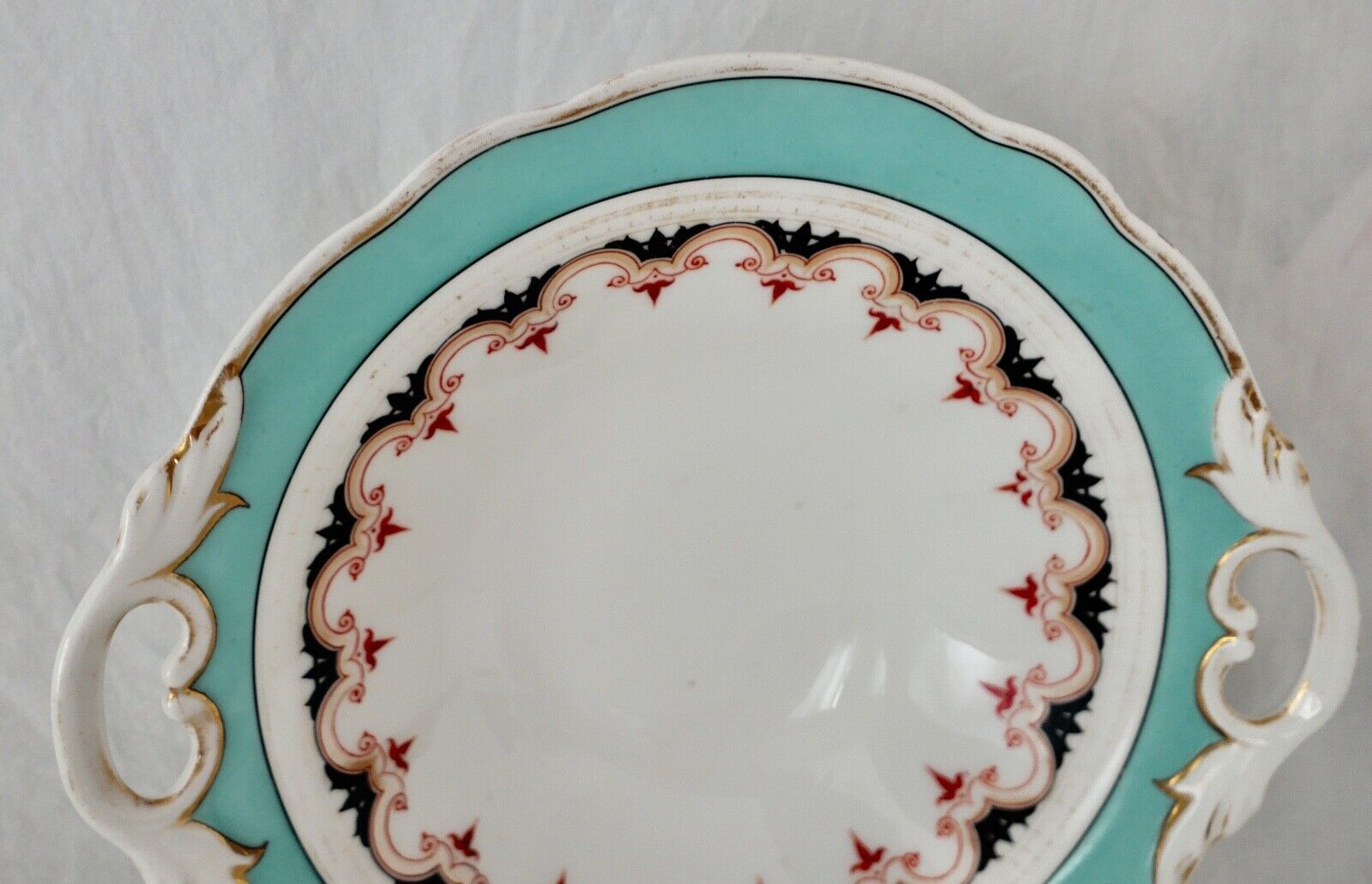 Antike " KPM Krister " Porzellan Schale / Teller Ø 28 cm 1837-1844 Goldrand - Antikhandel-Stuttgart