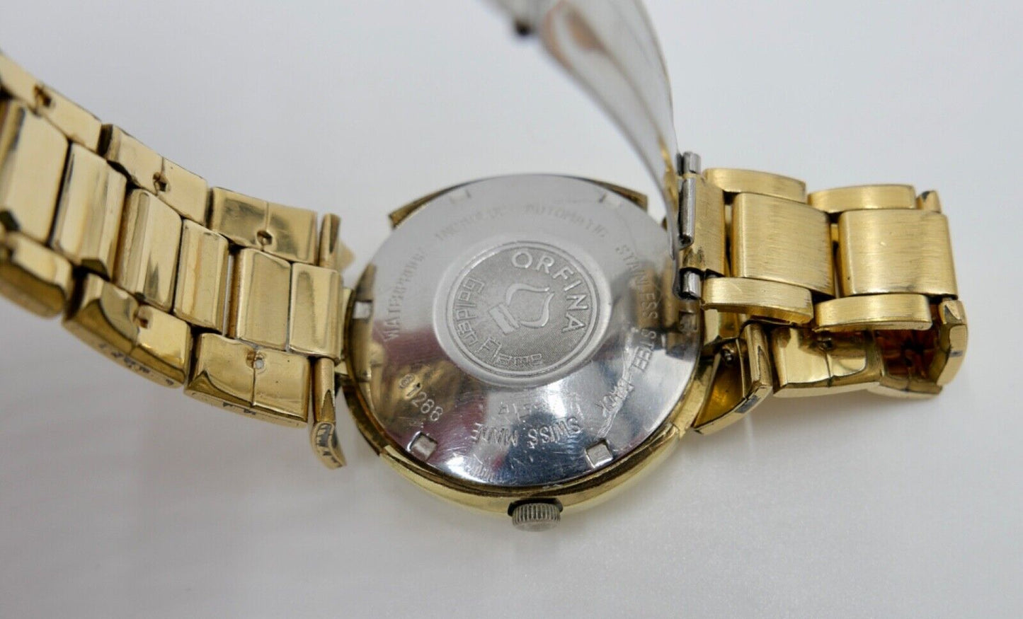ORFINA " Golden Flame " Automatic Herren Armbanduhr Gold 40,2 mm ETA 2790 - Antikhandel-Stuttgart