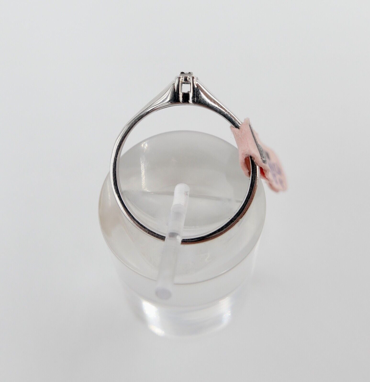 - NEU - 90er Jahre Solitär Ring Weißgold Gold 333 8K Brillant 0,01 Ct Gr. 55 56 - Antikhandel-Stuttgart