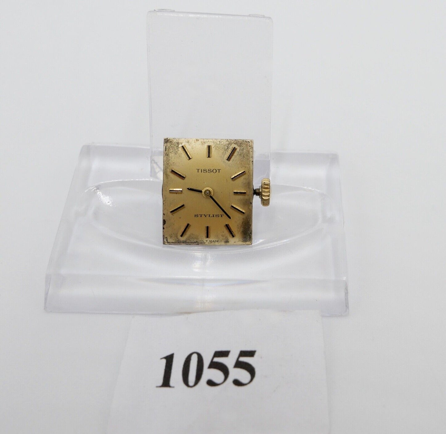 LÄUFT Tissot Stylist 709-1 Uhrwerk Ziffernblatt Zeiger Krone voll funktionsfähig - Antikhandel-Stuttgart