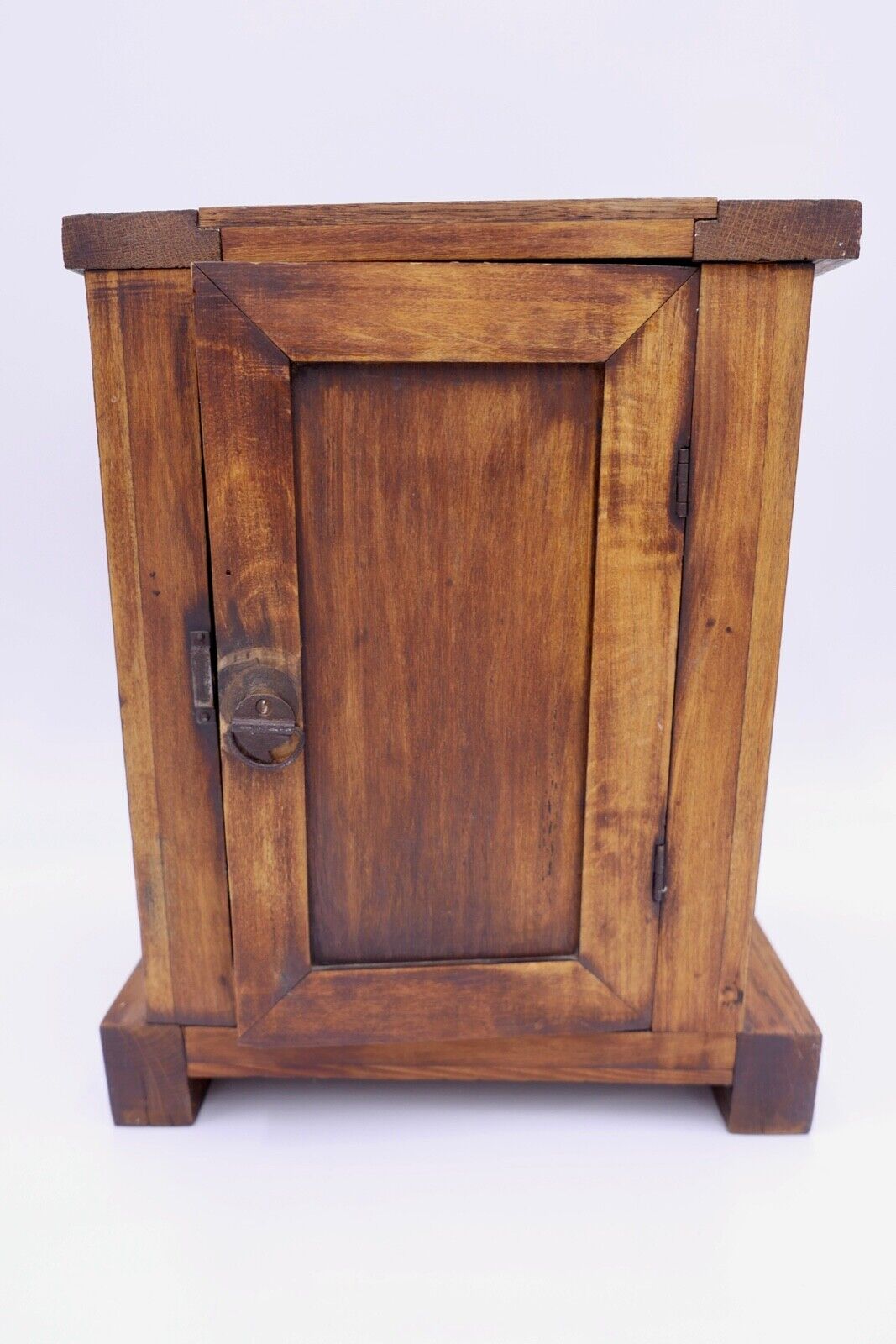 alte Kaminuhr mit modernerem Uhrwerk Holz Messing ODO 151 - 071 - Antikhandel-Stuttgart