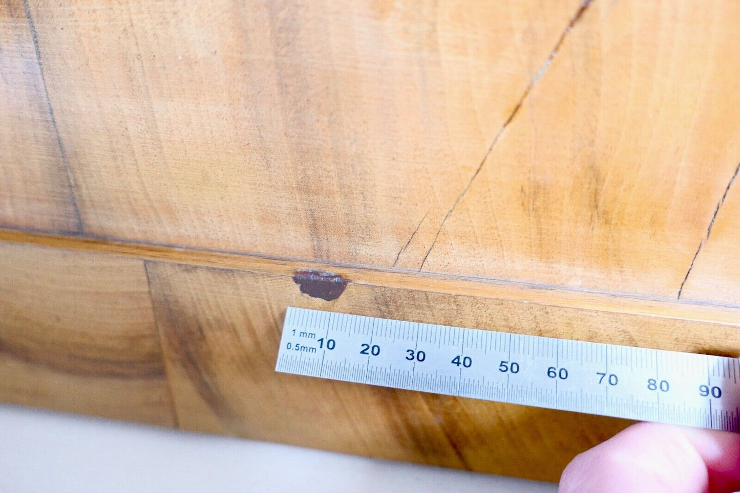 um 1820 / 1830 Biedermeier Spiegel Nussbaum Holz 100x60cm - Antikhandel-Stuttgart