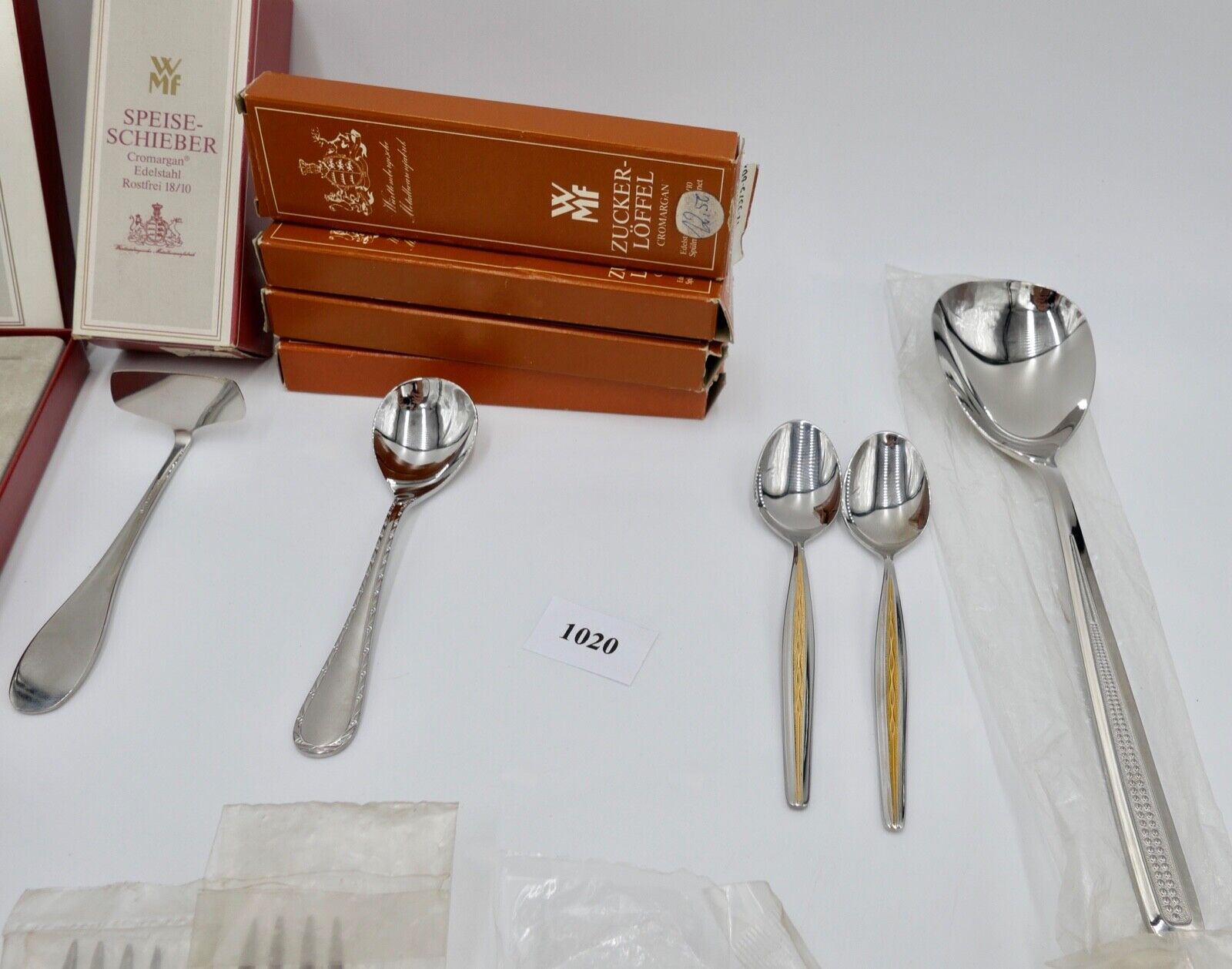 - NEU - OVP - 31 Teile WMF Cromargan Fischbesteck Kinderlöffel Speißeschieber - Antikhandel-Stuttgart