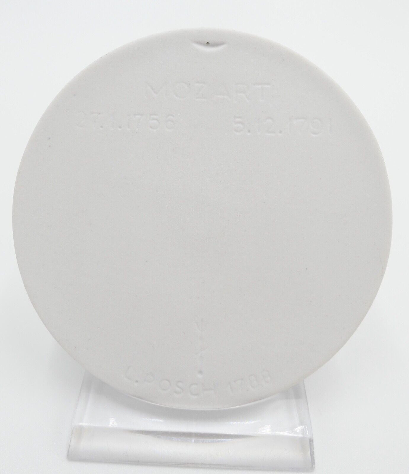 KPM Berlin Sammler Wand Plakette Porzellan Relief weiß 1. Wahl Ø 8 cm - Antikhandel-Stuttgart