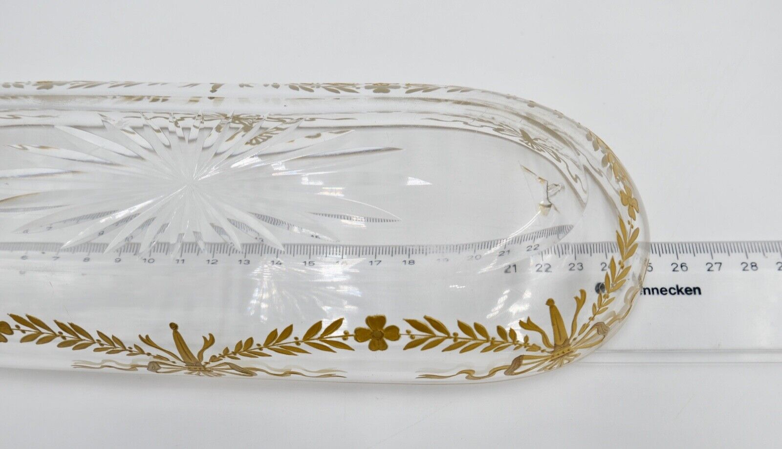 Antikes Glas Set Goldmalerei um 1900 Josephinenhütte 3-teilig Sehr guter Zutand - Antikhandel-Stuttgart