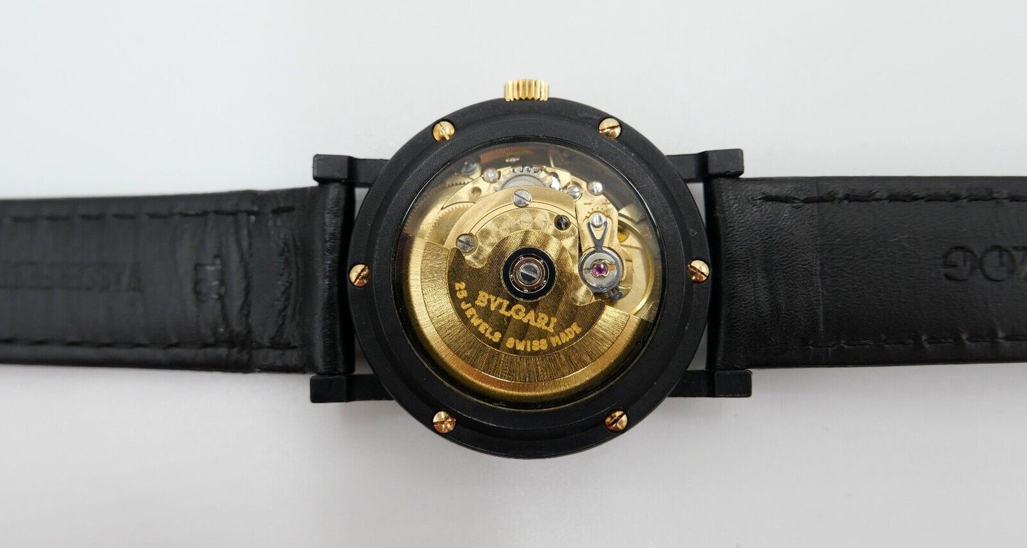 1994 BVLGARI BULGARI DÜSSELDORF CARBON Schwarz Gold LIMITIERTE AUFLAGE 074/ 600 - Antikhandel-Stuttgart